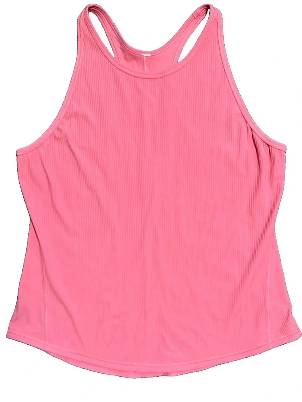 Lululemon Base Pace Tank Top High Neck Size *4 Racerback Ribbed Coral Pink
